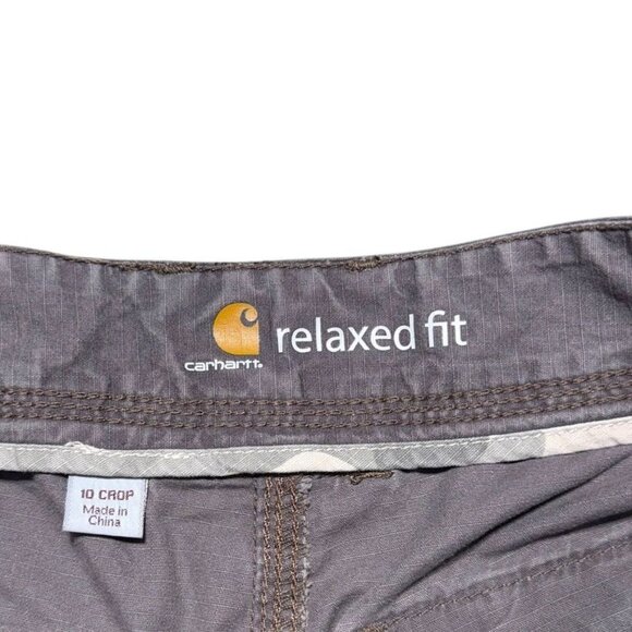 Carhartt Cropped Cargo Shorts Gray Size 10 - Picture 3 of 8
